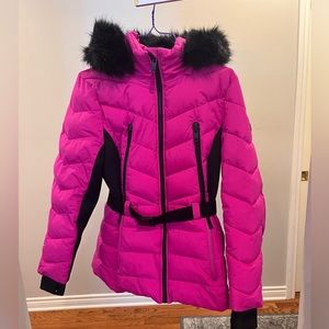 Michael Kors belted winter coat with hood